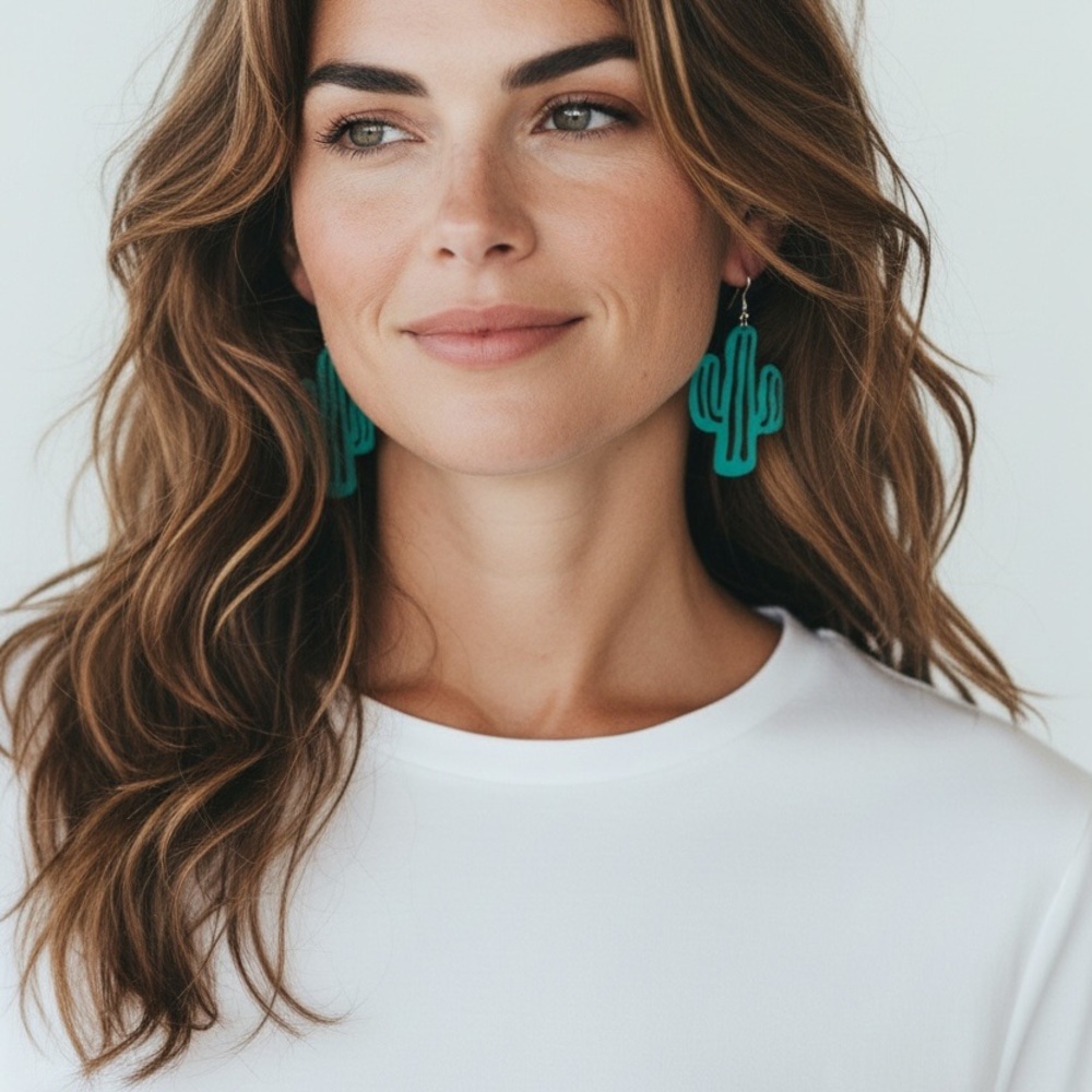 ❤️Blue Cactus Earrings